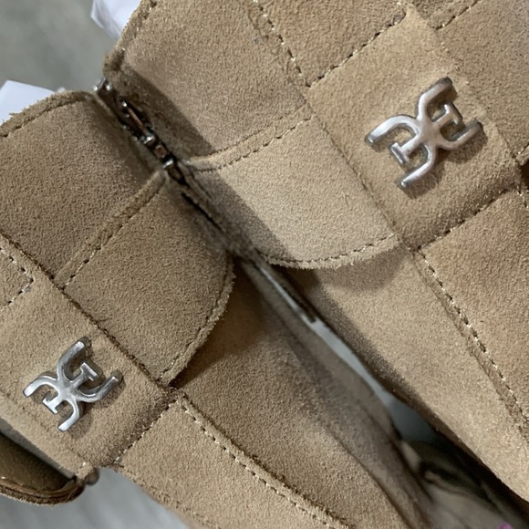 Sam Edelman Junip Lug Sole Combat Taupe Suede Boots size 7 - Picture 9 of 12